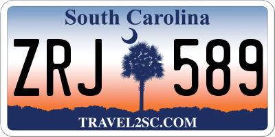 SC license plate ZRJ589