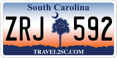 SC license plate ZRJ592