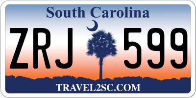 SC license plate ZRJ599