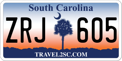 SC license plate ZRJ605