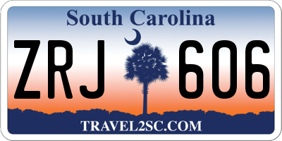 SC license plate ZRJ606