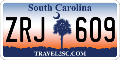 SC license plate ZRJ609