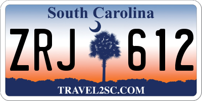 SC license plate ZRJ612