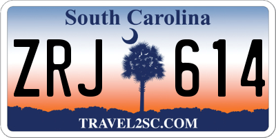 SC license plate ZRJ614