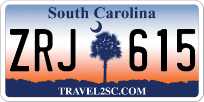 SC license plate ZRJ615