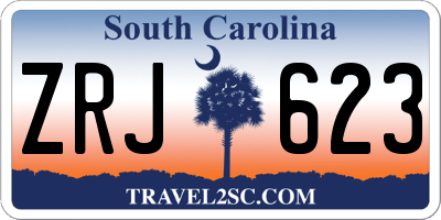 SC license plate ZRJ623