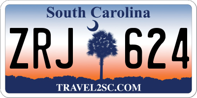 SC license plate ZRJ624