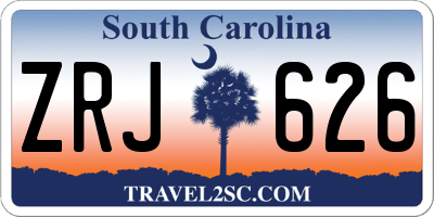 SC license plate ZRJ626