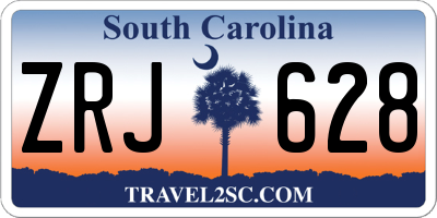 SC license plate ZRJ628