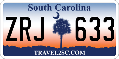 SC license plate ZRJ633