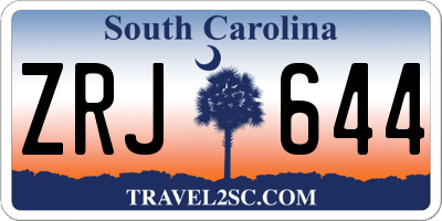SC license plate ZRJ644