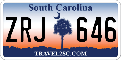 SC license plate ZRJ646