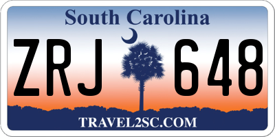 SC license plate ZRJ648