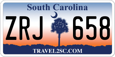 SC license plate ZRJ658