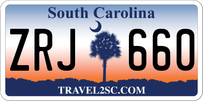 SC license plate ZRJ660