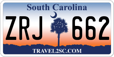 SC license plate ZRJ662