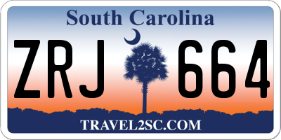 SC license plate ZRJ664
