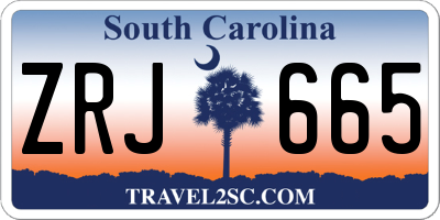 SC license plate ZRJ665