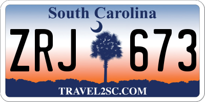 SC license plate ZRJ673