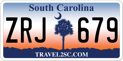 SC license plate ZRJ679