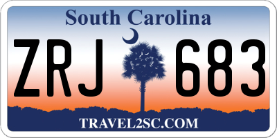 SC license plate ZRJ683