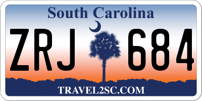 SC license plate ZRJ684