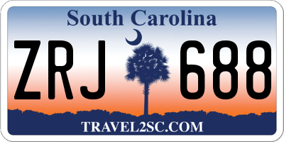 SC license plate ZRJ688