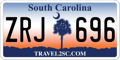 SC license plate ZRJ696