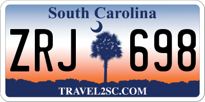 SC license plate ZRJ698