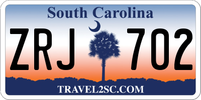 SC license plate ZRJ702