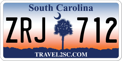 SC license plate ZRJ712