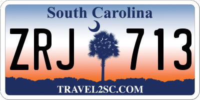 SC license plate ZRJ713