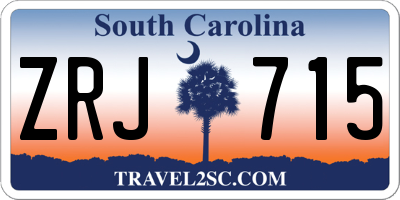 SC license plate ZRJ715