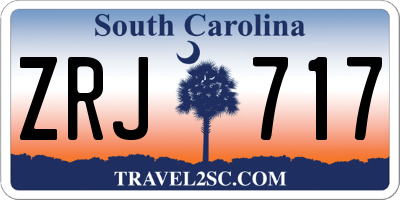 SC license plate ZRJ717