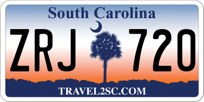 SC license plate ZRJ720