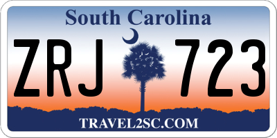 SC license plate ZRJ723