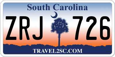 SC license plate ZRJ726