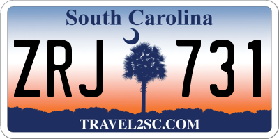 SC license plate ZRJ731