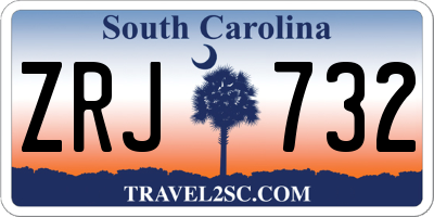 SC license plate ZRJ732