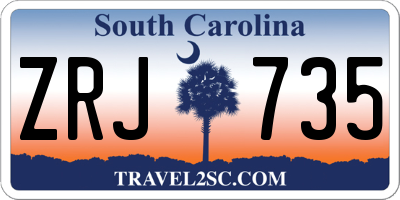 SC license plate ZRJ735