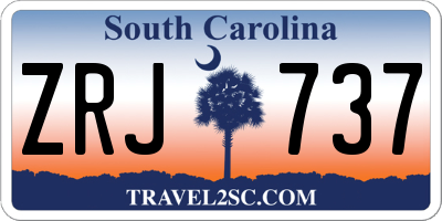 SC license plate ZRJ737