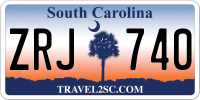 SC license plate ZRJ740