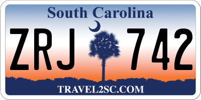 SC license plate ZRJ742