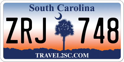 SC license plate ZRJ748