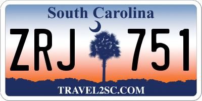 SC license plate ZRJ751