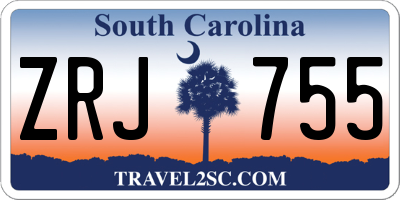 SC license plate ZRJ755