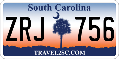 SC license plate ZRJ756