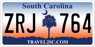 SC license plate ZRJ764