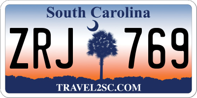 SC license plate ZRJ769