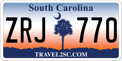 SC license plate ZRJ770